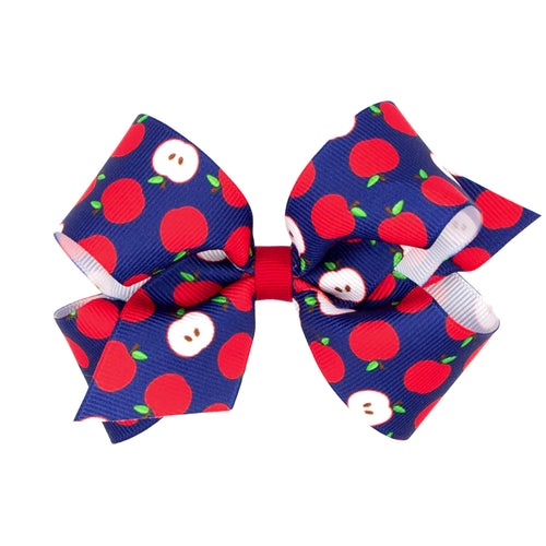 Apple Print Medium Bow