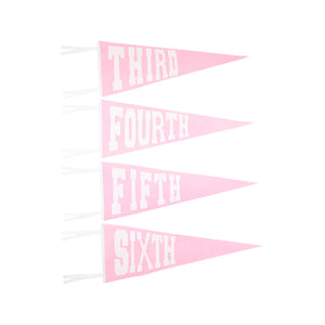 Back to School Pennant Hamptons Hot Pink Felt