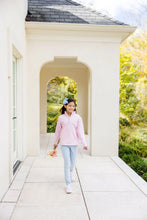 Canter Collar Half-Zip Palm Beach Pink With Buckhead Blue Stripe & Buckhead Blue Stork