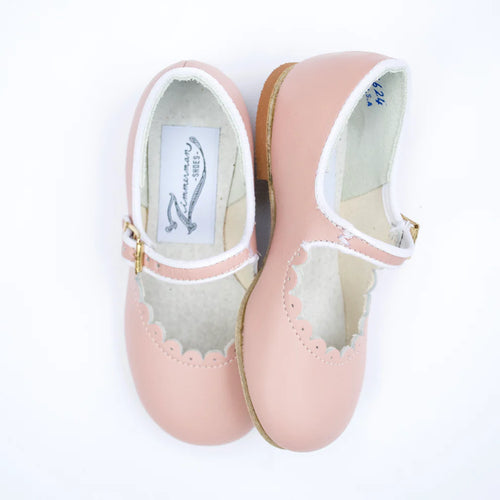 Scalloped Mary Jane - Blush Pink