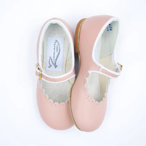 Scalloped Mary Jane - Blush Pink