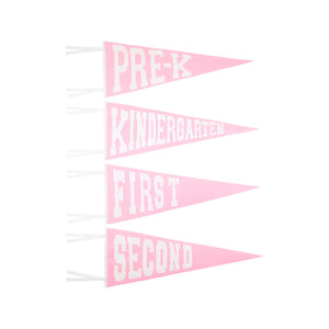Back to School Pennant Hamptons Hot Pink Felt