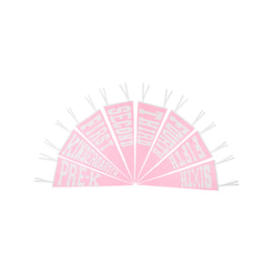 Back to School Pennant Hamptons Hot Pink Felt