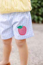Shelton Shorts Buckhead Blue Gingham With Apple Applique