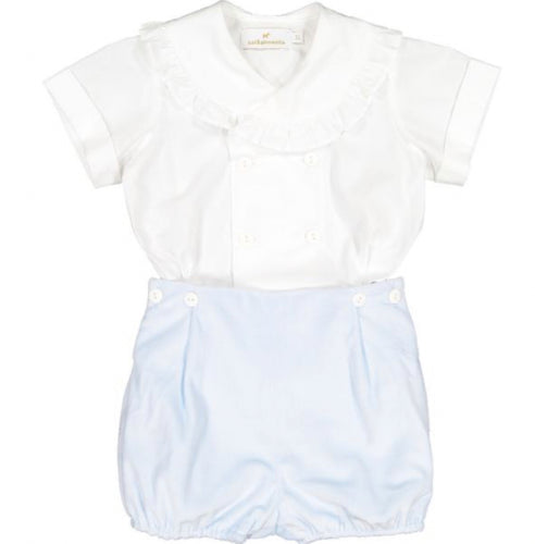 Charming Blue Velvet Boy Set