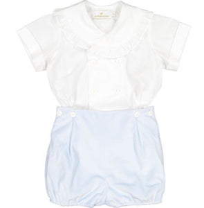 Charming Blue Velvet Boy Set