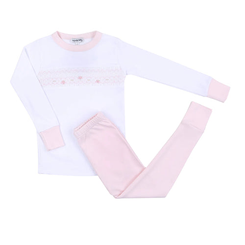 Pink Alice Andrew Smocked Pajama Set