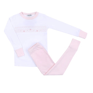 Pink Alice Andrew Smocked Pajama Set