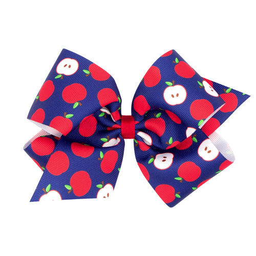 Apple Print King Bow