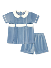 Benton Bloomer/Short Set Beaufort Blue Velvet