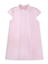 Twiggy Dress Petite Pink Velvet with Winter White