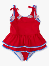 Crochet Detail Peplum One Piece Swimsuit