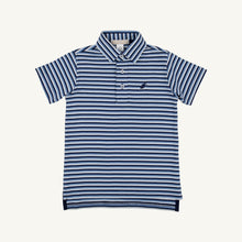 Prim and Proper Polo Pima-Sumner County Stripe Barbados Blue