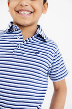 Prim and Proper Polo Pima-Sumner County Stripe Barbados Blue