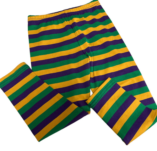 Mardi Gras Stripe Leggings