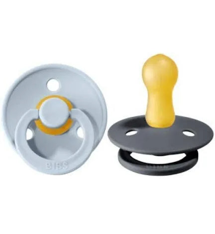 BIBS Pacifier 2 PK baby blue/iron