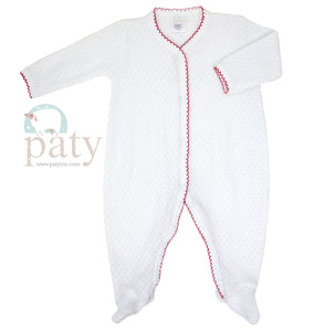 White Footie with Red trim