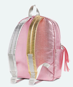 Pink/Silver Metallic Backpack Kane Travel