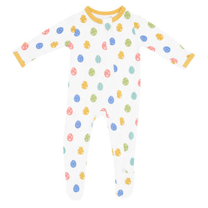 Kyte Zipper Footie, Spring Egg