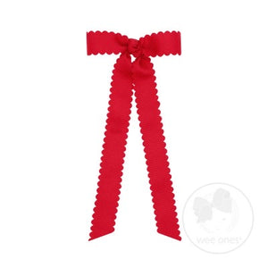 Mini Scallop Trim Longtail Bow