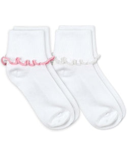 2221 Ripple Edge Smooth Toe Turn Cuff Socks 2 Pair Pack