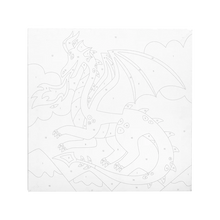 colorific canvas paint by number kit - fantastic dragon