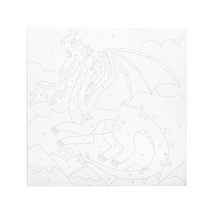 colorific canvas paint by number kit - fantastic dragon