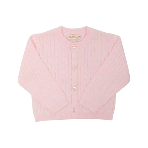 Cambridge Cable Knit Cardigan Palm Beach Pink