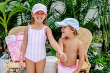 Covington Cap Buckhead Blue Gingham with Barbados Blue Stork