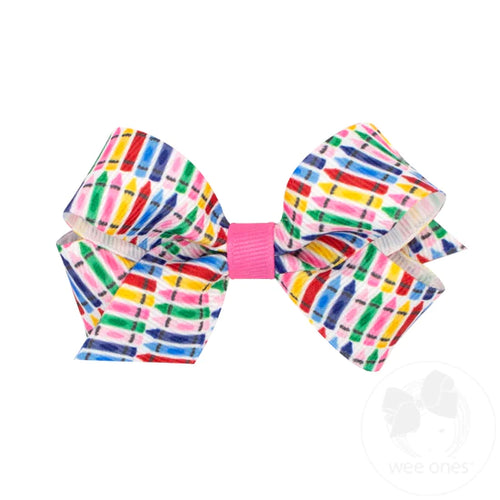 Back to School Bow, Crayon