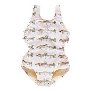 Girls Keller Swim Pink Rainbow Trout
