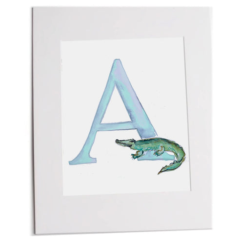 Blue Letter Print