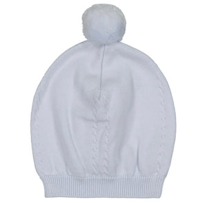 Pom Pom Cable Knit Hat