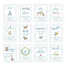 Blue Month by Month Baby Cards