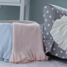 Cashmere-Like Acrylic Jersey Knit Ruffle Blanket