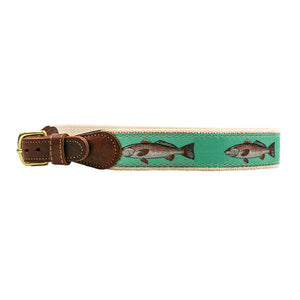 Red Fish Fabric Belt
