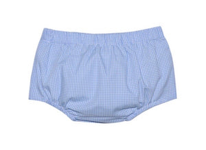 Blue Gingham Bloomer/ Diaper Cover