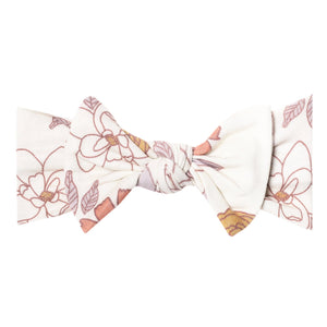 Copper Pearl Knit Headband Bow(prints)