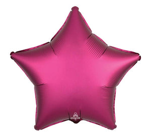 19"SOLID POMEGRANATE SATIN LUXE STAR
