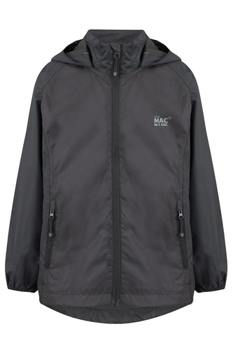 Black Mini Packable Waterproof Jacket