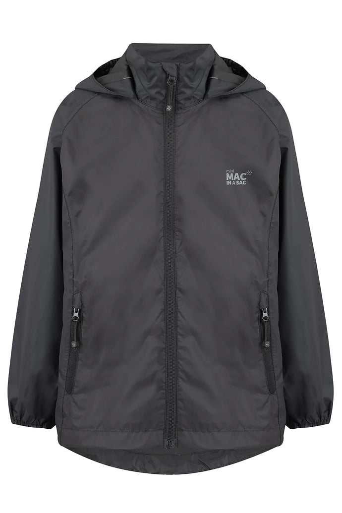 Black Mini Packable Waterproof Jacket
