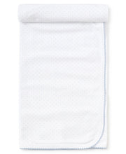 White/Blue New Kissy Dots Print Blanket
