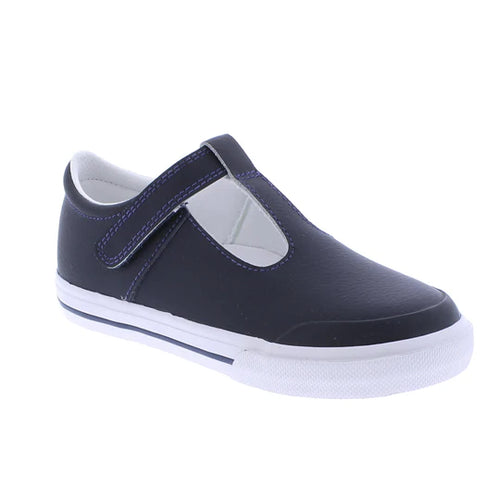 Footmates Drew, Navy Leather