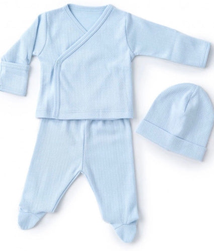 Pointelle Take Me Home Bundle Set, Blue