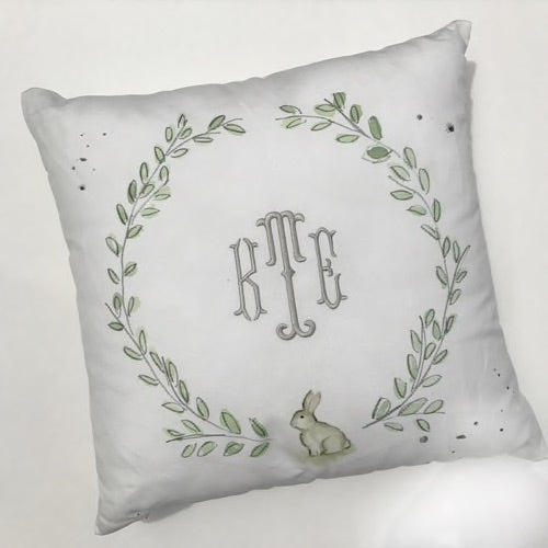 Laurel Wreath with Bunny Pillow
