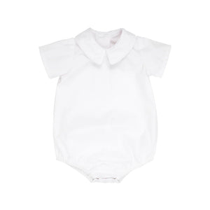 Peter Pan Collar Shirt & Onesie (Short Sleeve Woven) Worth Avenue White