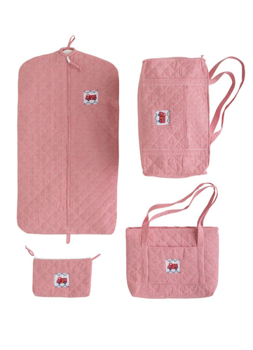 Red Firetruck Quilted Luggage