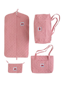 Red Firetruck Quilted Luggage