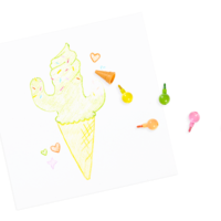 rainbow scoops vanilla scented stacking erasable crayons