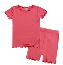 Shirring Short Rose Coral Set